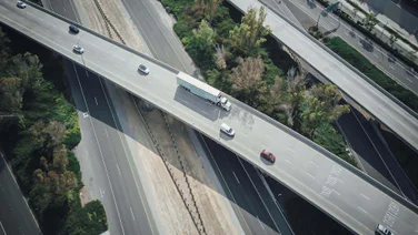 A truck route is on a highway.
