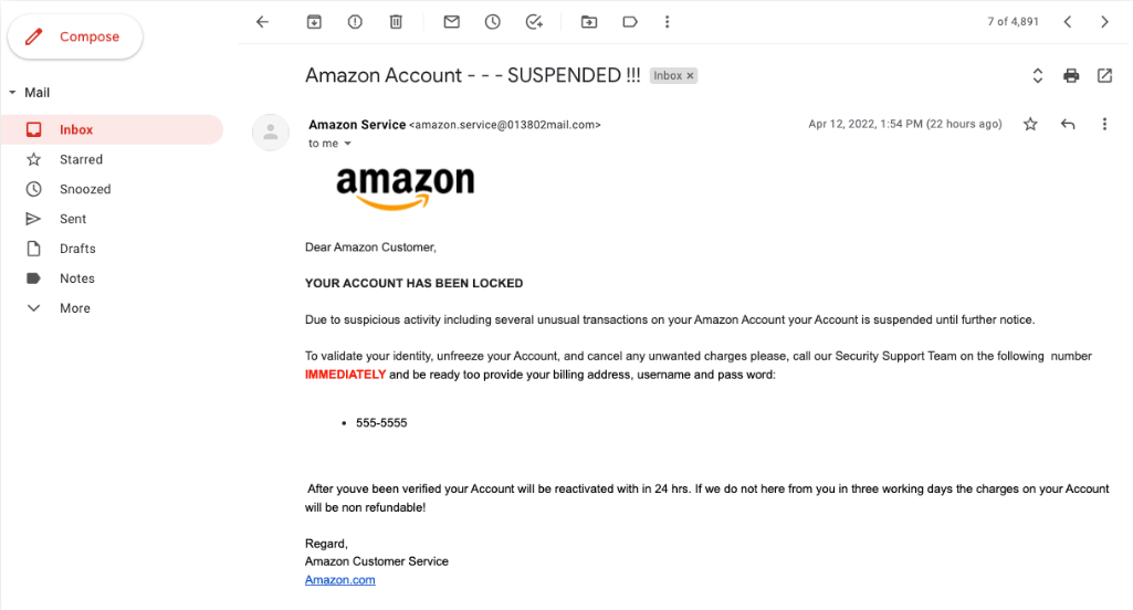 amazon scams