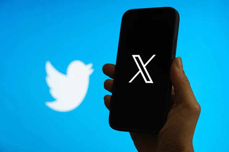 Twitter and X logo