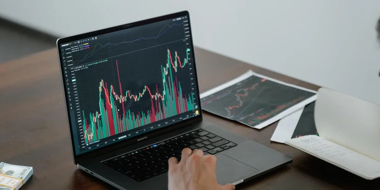 Money management on a laptop