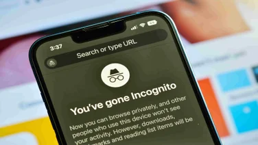 Incognito mode on phone screen