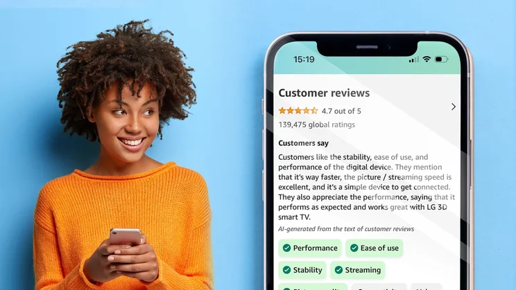 Amazon AI review summary feature