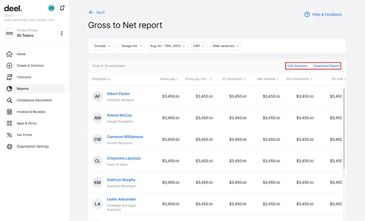 Deel reports