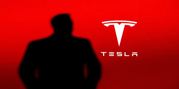 Musk With Tesla Logo