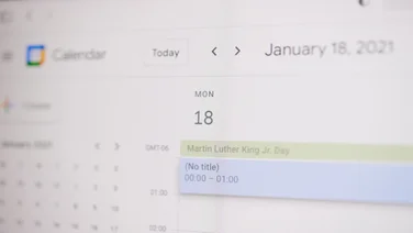 Martin Luther King day 18 of January on google calendar