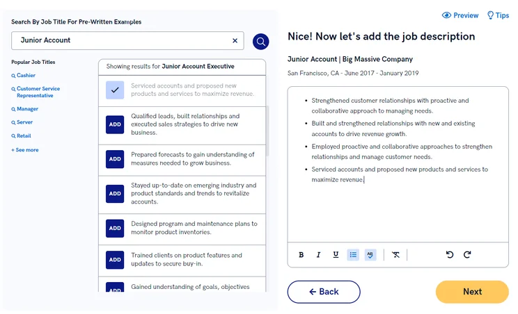 Zety AI resume builder test 2