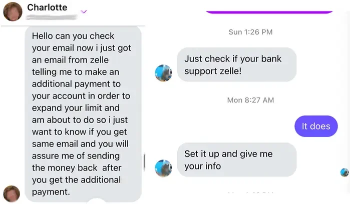 Lots of Facebook Marketplace scammers have been using Zelle to make fake payments