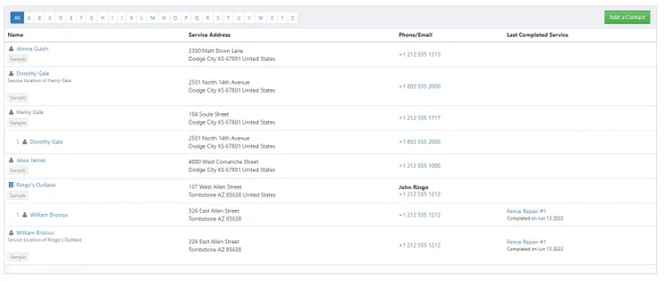 KickServ Customer Screenshot
