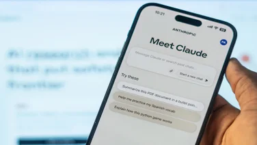 Claude on phone screen