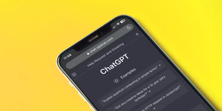 ChatGPT on phone screen