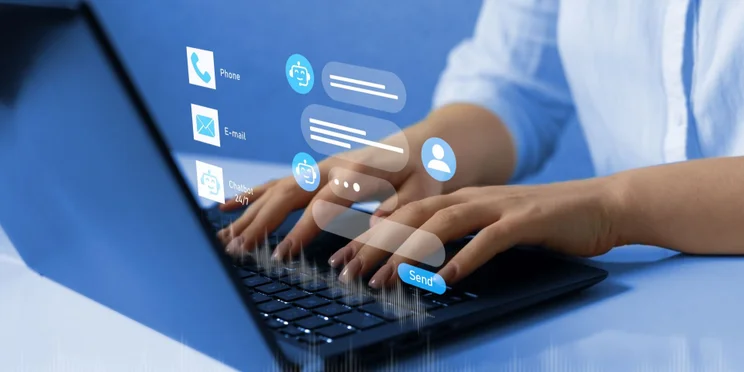 Chatbot on Laptop