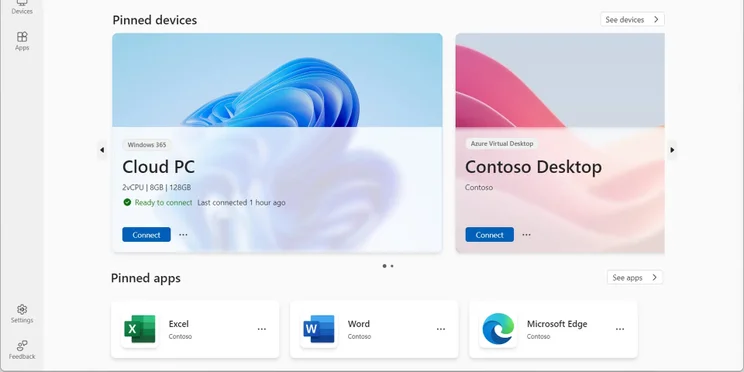 Microsoft Windows App screenshot