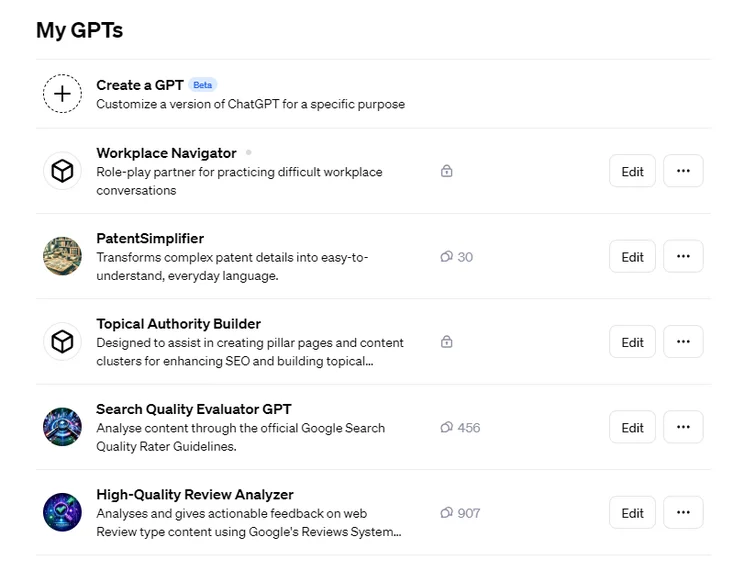 Create a gpt homepage