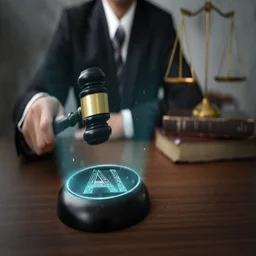 AI regulation in a court room