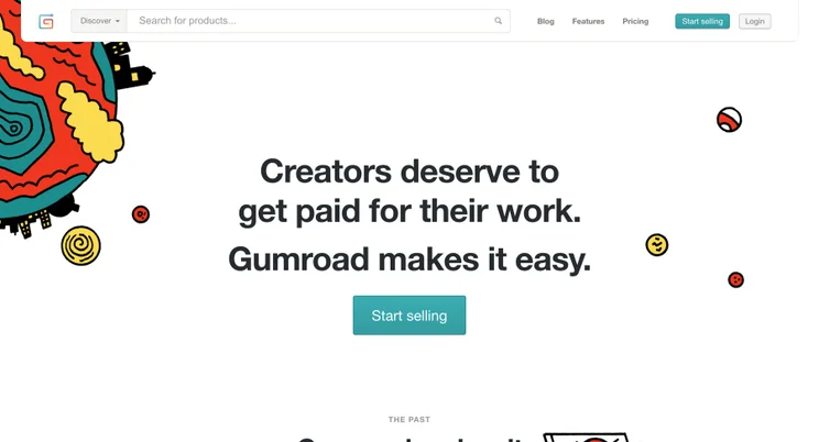 Gumroad homepage