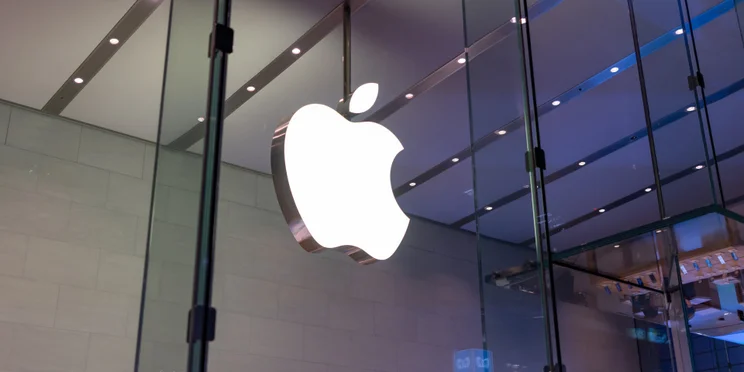 Apple logo outside retail store