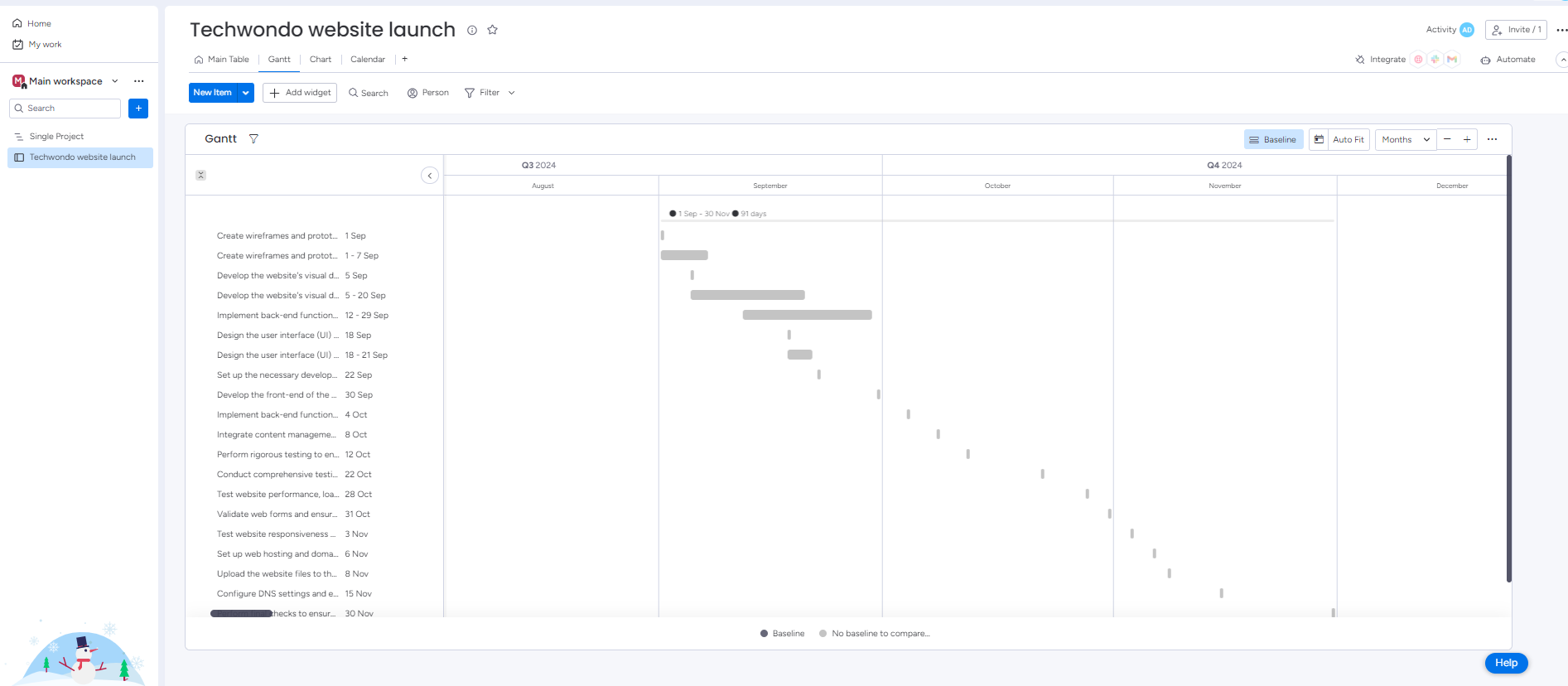 monday.com gantt chart view