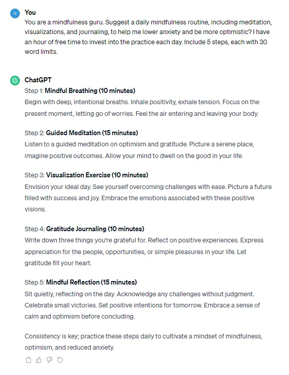 Image: Tech.co's ChatGPT prompt testing
