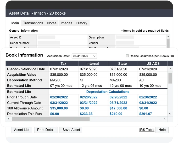 Sage Fixed Assets: Deprecation