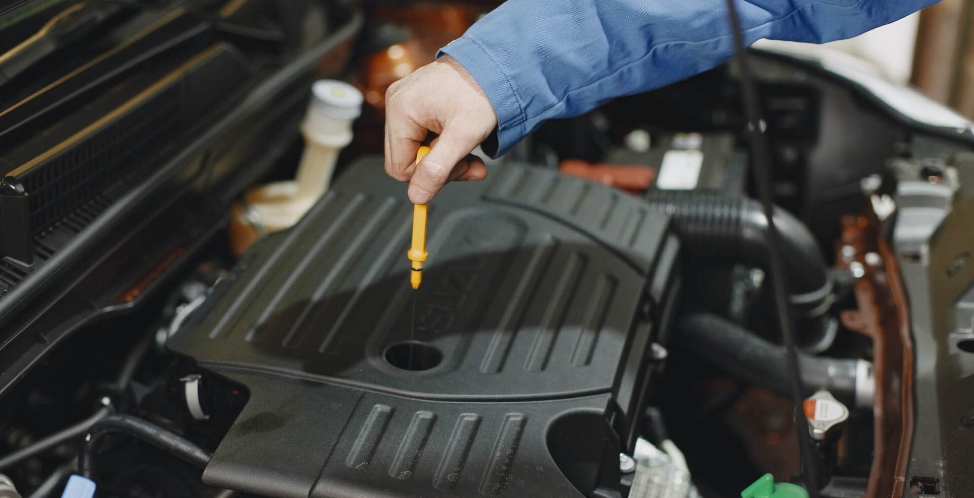 Checking oil in an engine