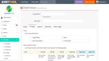 Example of AssetTiger report screenshot