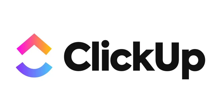 ClickUp logo against white background