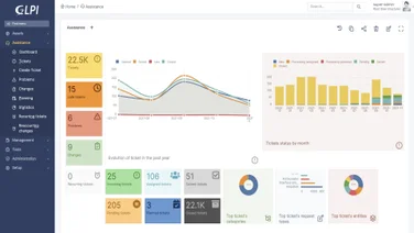 Screenshot of GLPi open source asset tracking software