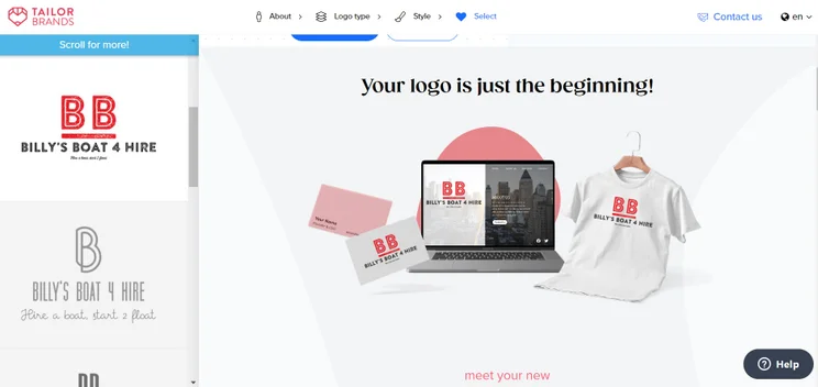 generating a logo with the tailor brands logo maker