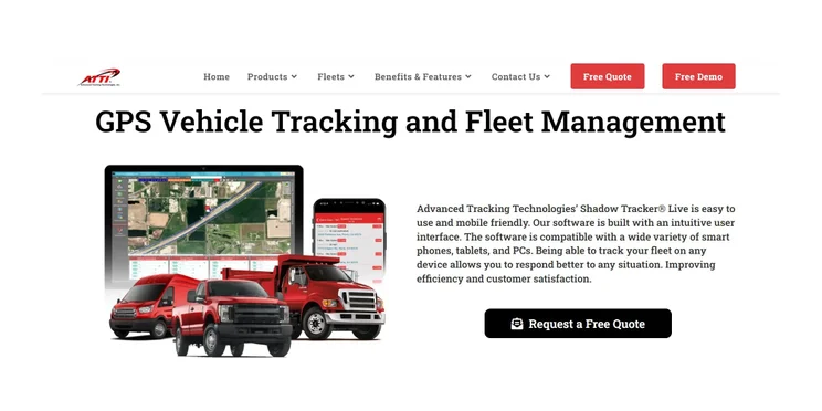 ATTI asset tracking homepage