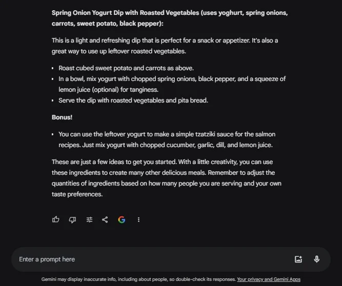 Gemini recipe 2
