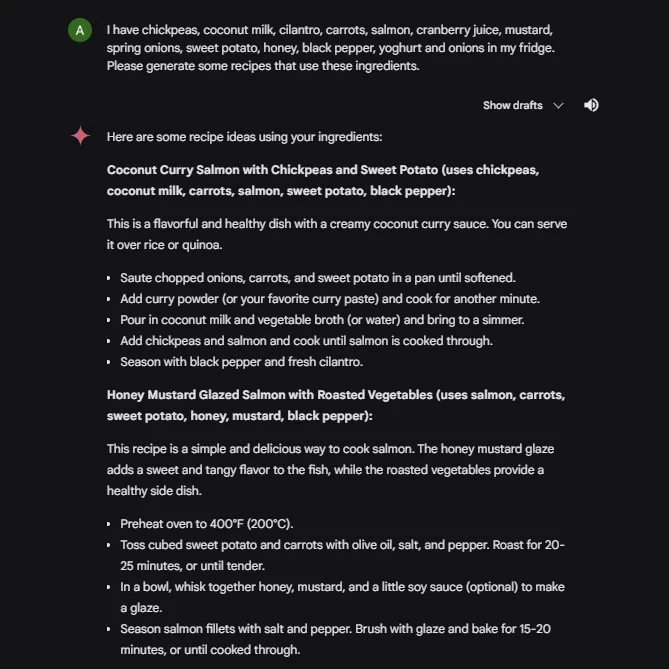 Gemini recipes