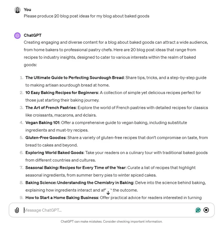 chatgpt brainstorming blog post ideas