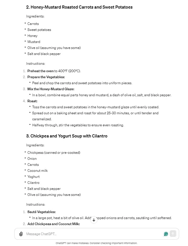 chatgpt ecipe ideas 2
