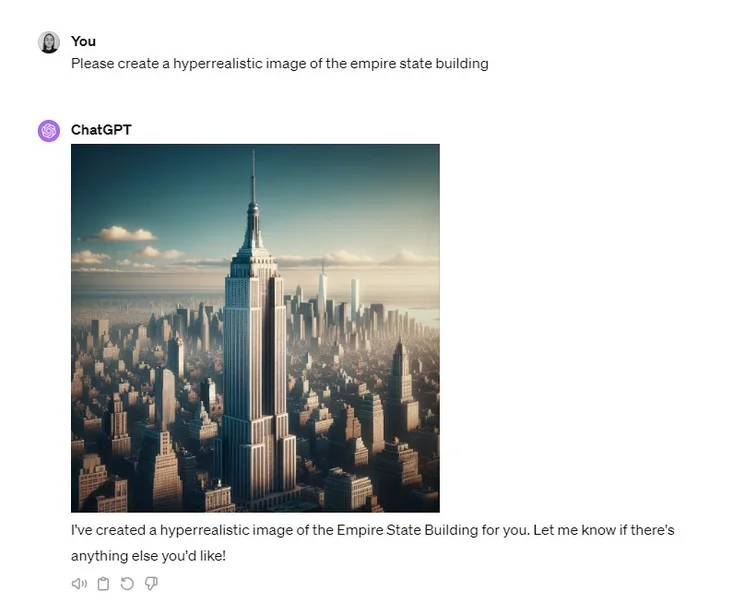 Chatgpt generates image of empire state building