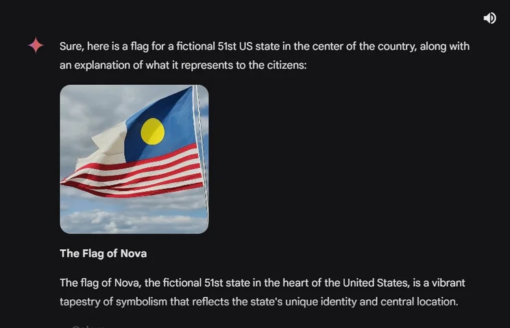 Gemini generates a flag