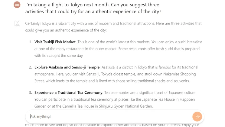 Mistral AI: travel tips