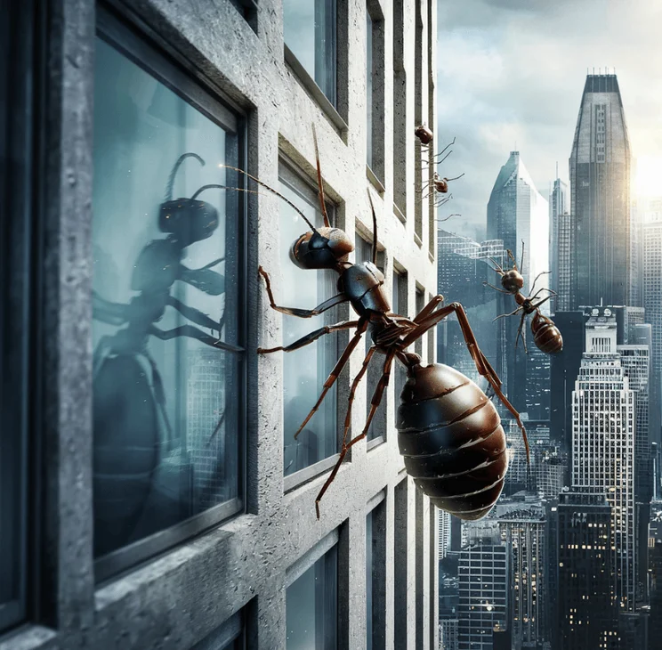 AI Image Ants on Building