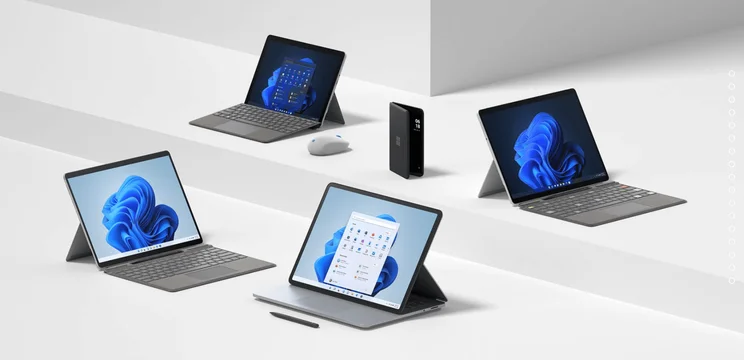 Press render of Microsoft Surface device family
