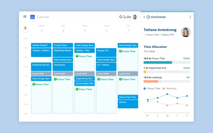Clockwise AI scheduling software