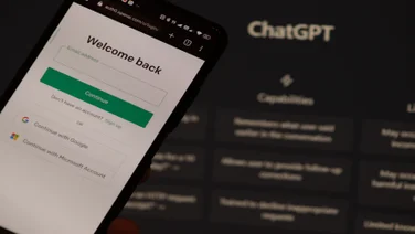 chatgpt login page in an iphone
