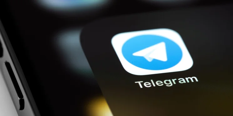 The Telegram app on a phone