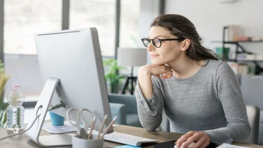 Lady working at desk