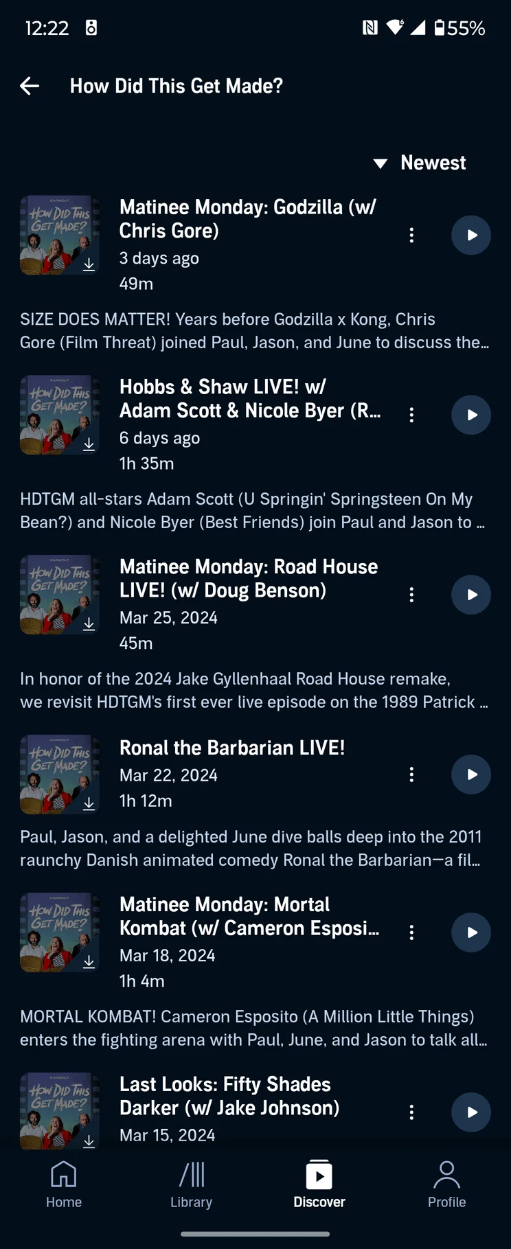 Audible Podcast Episodes