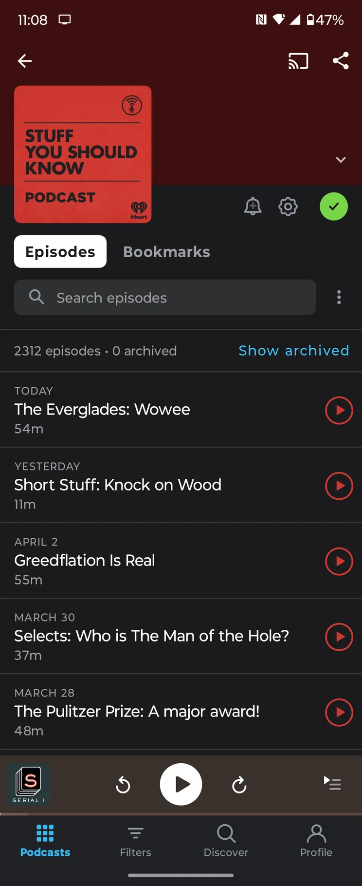 Pocket Casts Show Episodes