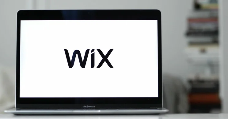 Wix logo on laptop