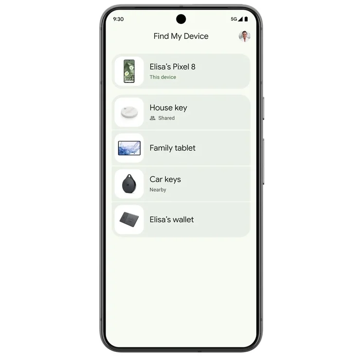 The Find my device app on Android.