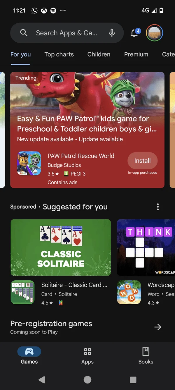 Open up your Google Play Store