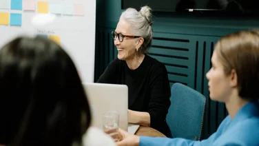 An older woman in the workplace