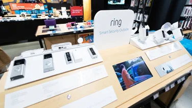 Amazon Ring cameras in a store display