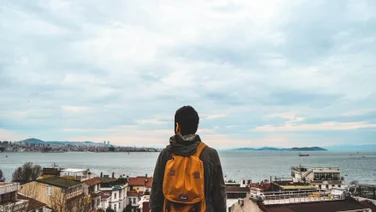 A backpacker in Istanbul, Turkey